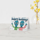 Carte Alien Holiday (Fleur jaune)