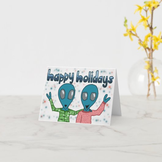 Carte Alien Holiday (Fleur jaune)