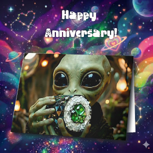 Carte Alien & Jeux de mots sur les Sushi   Joyeux Annive
