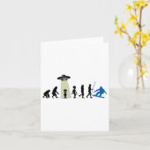 Carte Alien Snowboard Evolution Pun Plaisanterie Hiver E (Fleur jaune)