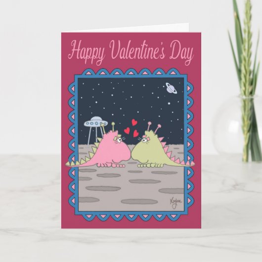 Carte ALIEN VALENTINE Valentine's Day Card (Devant)