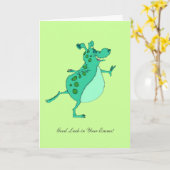 Carte Alien vert ignoré - Bonne chance dans vos examens (Fleur jaune)