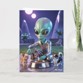 Carte Alien Walkin' the Dog (Dos)