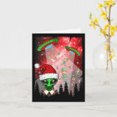 Carte Aliens non identifié objet volant Noël Elf Lo (Fleur jaune)