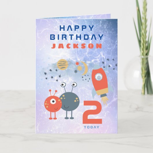 Carte Aliens Stage 2 Anniversaire Espace Lilac (Devant)