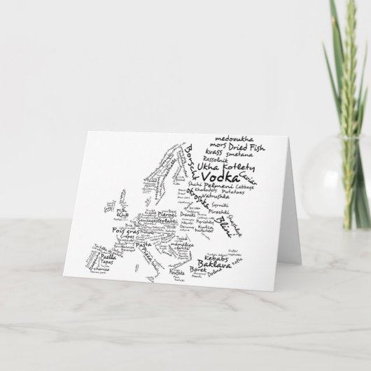 Carte alimentaire de l'Europe (Devant)