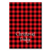 Carte alimentaire de Noël de Buffalo rouge et noir (Par défaut)