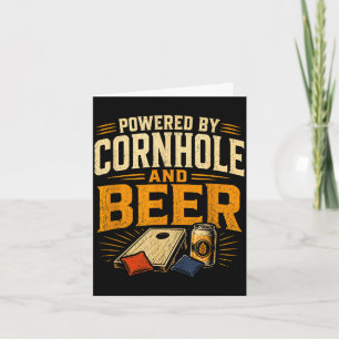 Carte Alimenté par cornhole et bière drôle de tailgate