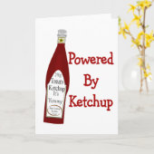 Carte Alimenté Par Ketchup (Fleur jaune)