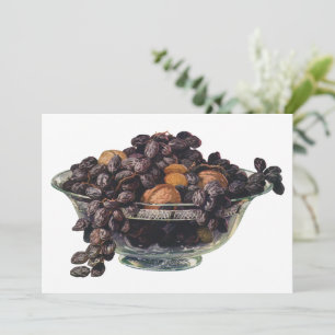 Carte Aliments Rétro, Noix et Amandes, Fruits et Noix