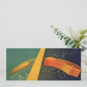 Carte Aliments sains vintage, pain de blé complet (Debout devant)