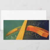 Carte Aliments sains vintage, pain de blé complet (Devant / Derrière)