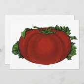 Carte Aliments vintages, tomates mûres, légumes et fruit (Devant / Derrière)