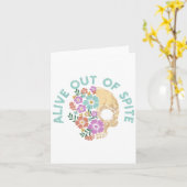 Carte Alive Out Of Ste Skull Quote  (Fleur jaune)