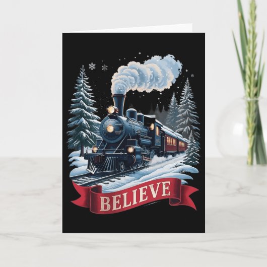 Carte All Aboard Polar Express Christmas North Pole Xmas (Devant)
