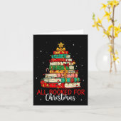 Carte All Booked For Christmas Book Christmas Tree Light (Fleur jaune)