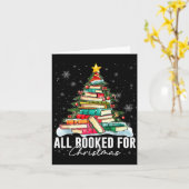 Carte All Booked For Christmas Book Christmas Tree Light (Fleur jaune)