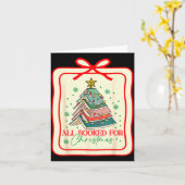 Carte All Booked For Christmas Coquette Bow Tree Lights  (Fleur jaune)