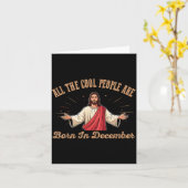 Carte All Cool People Are Born In December Birthday Chri (Fleur jaune)