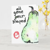 Carte All gone pear shaped — greeting card (Fleur jaune)