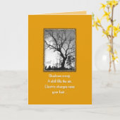 Carte All Hallows' Eve Tree & Wraith Grey Card (Fleur jaune)