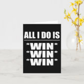 Carte All I Do Is Win Win Win (Fleur jaune)