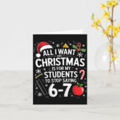 Carte All I Want For Christmas Funny Saying 6-7 67 Six S (Fleur jaune)