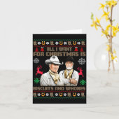 Carte All I Want For Christmas Is Biscuits Funny Ugly Ch (Fleur jaune)