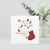 Carte all i wanted for christmas is cookie (Debout devant)