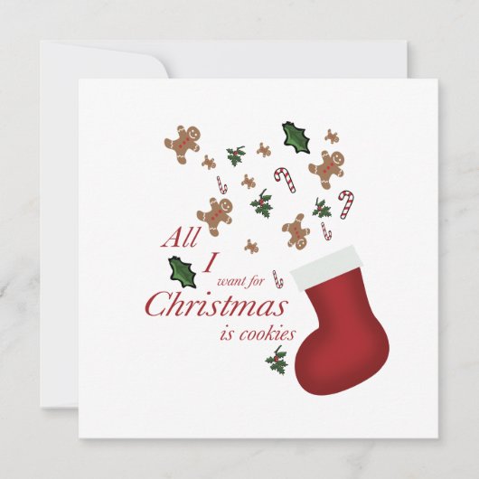 Carte all i wanted for christmas is cookie (Devant)