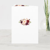 Carte All In One Burgundy Floral Parties scintillant Mar (Dos)