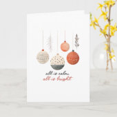 Carte All is Calm All is Bright Christmas (Fleur jaune)