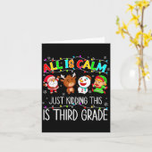 Carte All Is Calm Funny Xmas 3rd Grade Christmas Season (Fleur jaune)