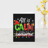 Carte All Is Calm Just Kidding Christmas Kindergarten Te (Fleur jaune)