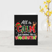 Carte All Is Calm Just Kidding Kindergarten Christmas Te (Fleur jaune)