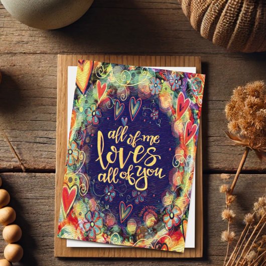 Carte All Me Loves All You Colorful Moderne Fun