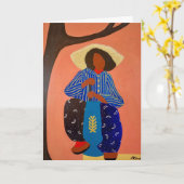 Carte All Occasion Caribbean Drummer Card (Fleur jaune)