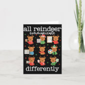 Carte All Reindeer Communicate Differently Xmas Autism A (Devant)