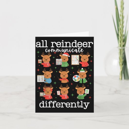 Carte All Reindeer Communicate Differently Xmas Autism A (Devant)
