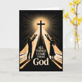 Carte All Things Come From God Christian Worship Unity  (Fleur jaune)