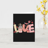 Carte All You Need Is Love Saint Bernard And Coffee Vale (Fleur jaune)