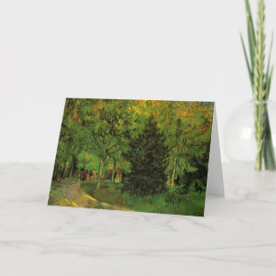 Carte Allée dans le jardin public, Arles par Vincent van