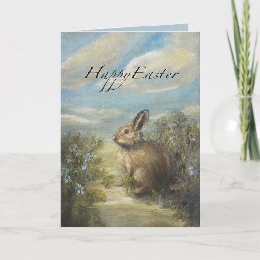 Carte Allée de lapins PÂQUES 5 x 7" (Devant)