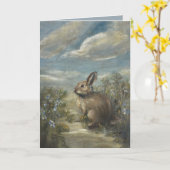 Carte Allée lapin [vide] 5 x 7" (Fleur jaune)