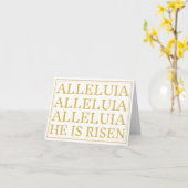 Carte Alleluia Catholique Salutation de Pâques (Fleur jaune)