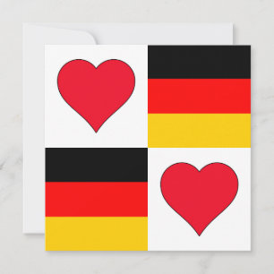 Carte Allemagne Drapeau Coeur patriotique Allemand Salut