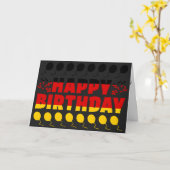 Carte Allemagne Drapeau patriotique Anniversaire (Fleur jaune)