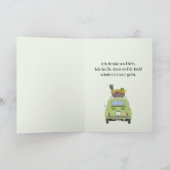 Carte Allemand Obtenez bien vert Retro Fiat 500 (Intérieur)