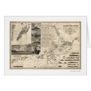 Carte allemande de la Chine avec Guangdong et le