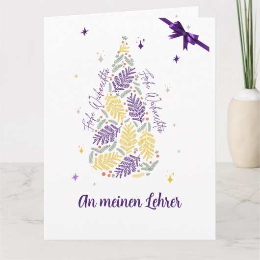 CARTE ALLEMANDE DE SALUTATIONS AUX ENSEIGNANTS (Devant)